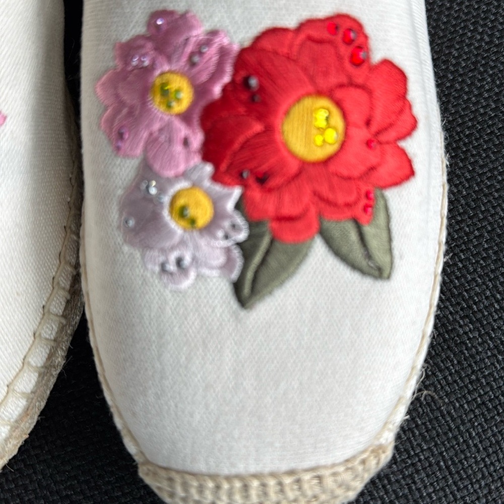 Kate Spade Women's Floral Espadrilles - White and Red